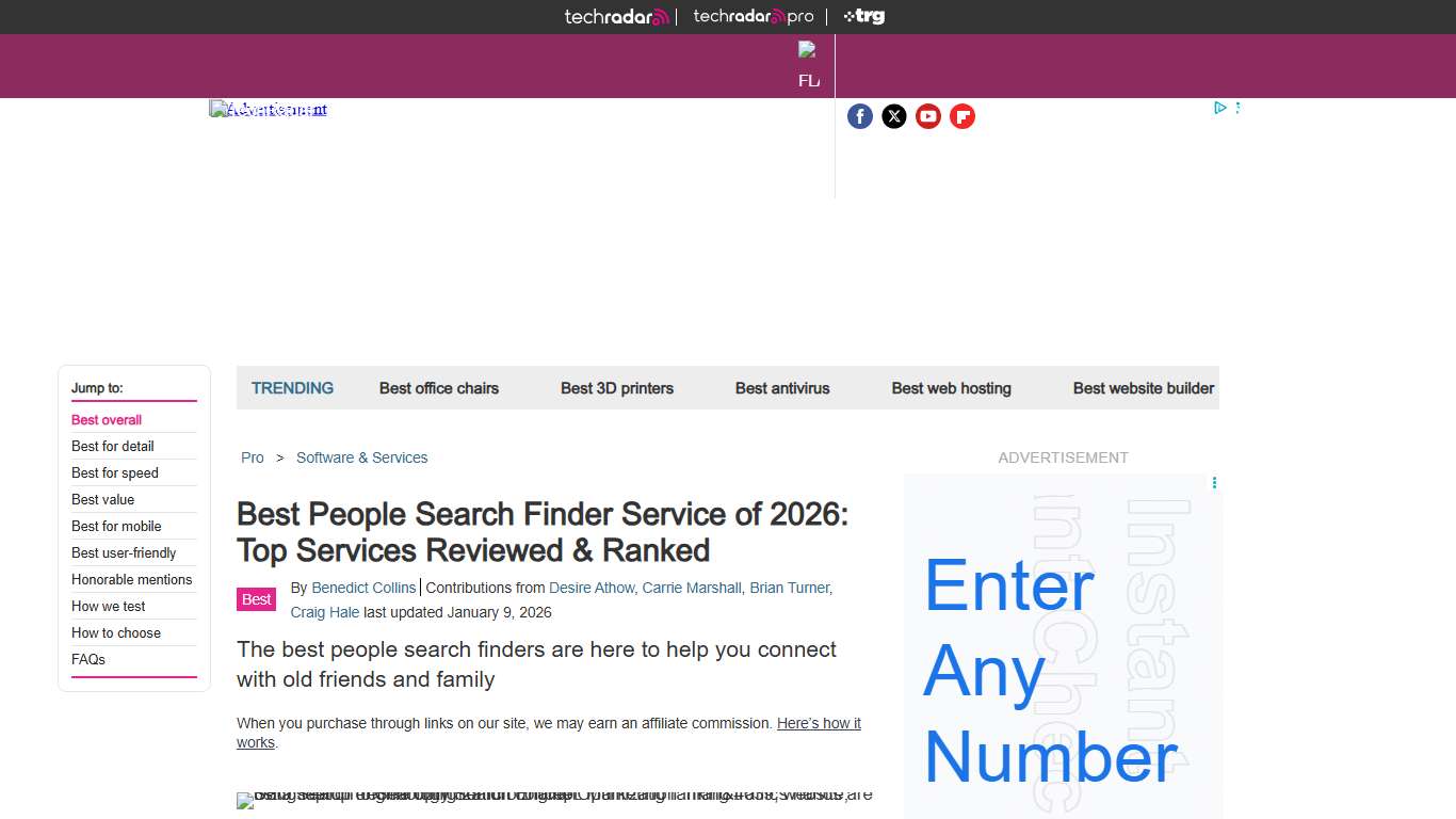 Best people search finder service of 2026: reviewed, ranked and rated TechRadar